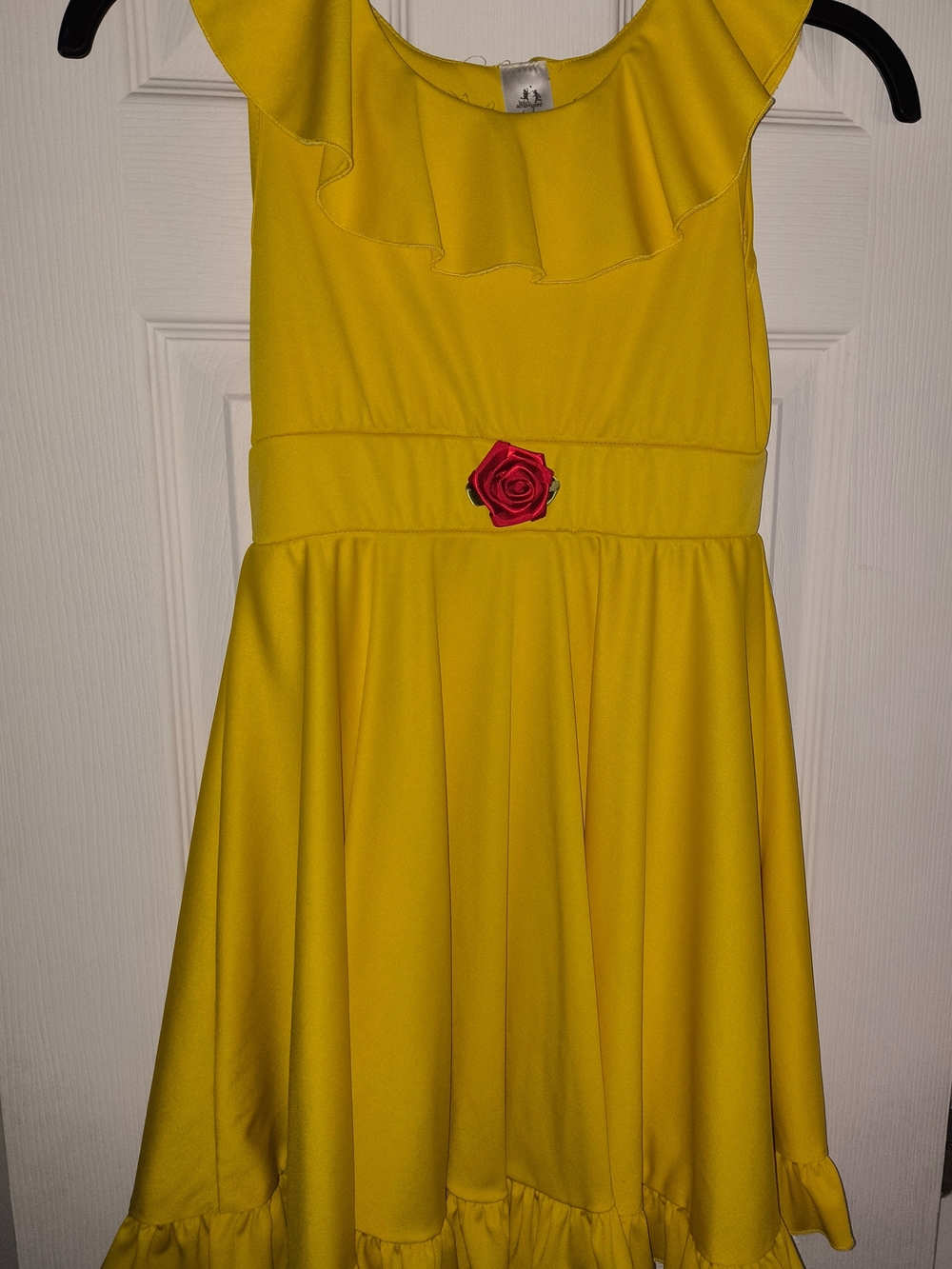 Girls Yellow Beauty Floral Costume Dress